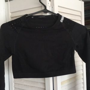 Gym shark long sleeve crop workout top